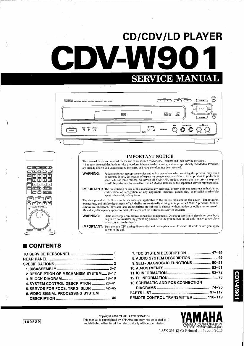 yamaha cdv w901