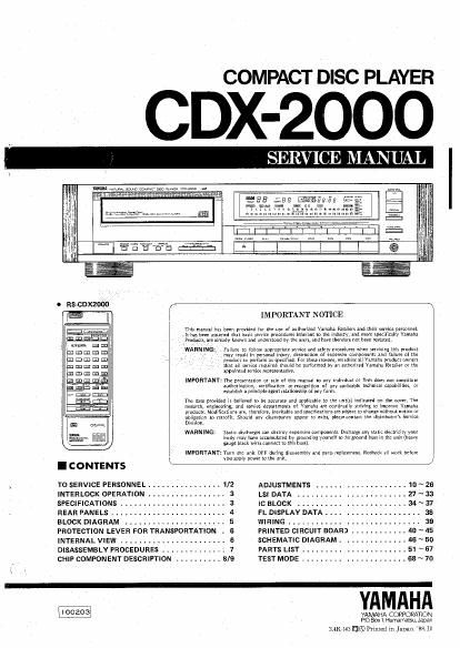 yamaha cdx 2000