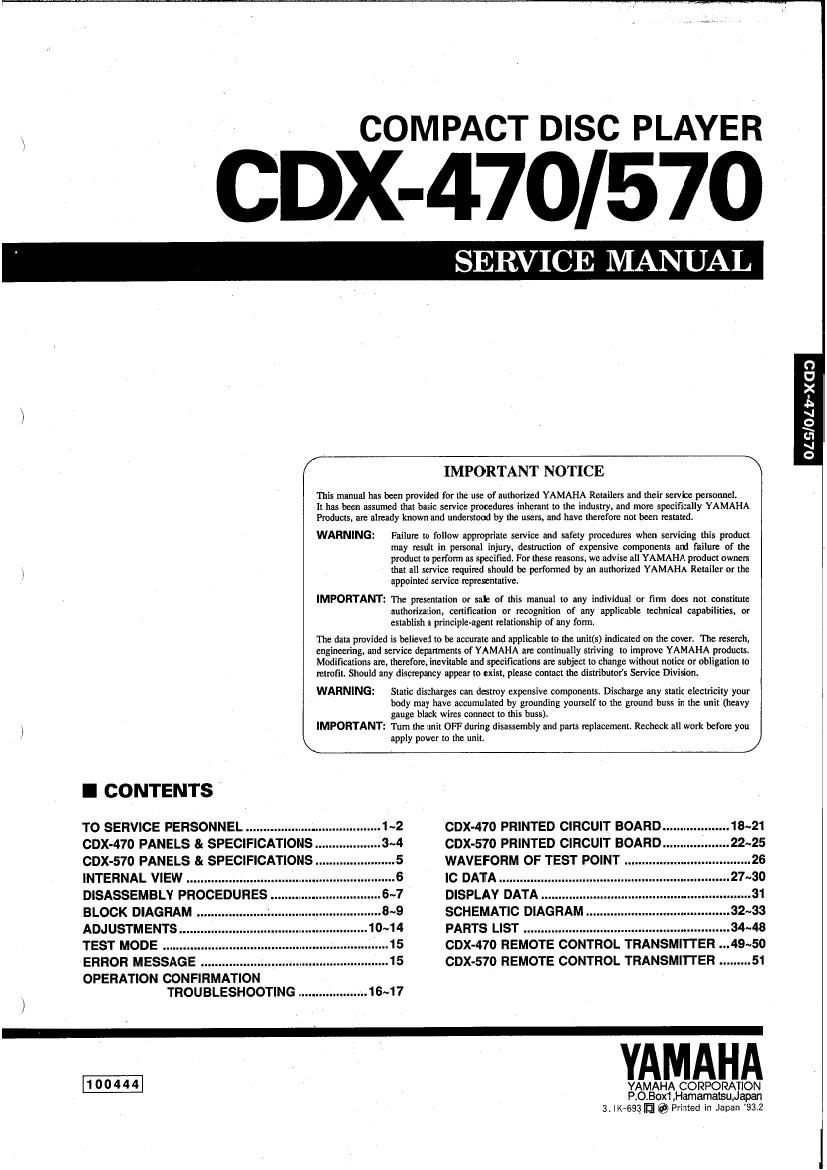 yamaha cdx 470