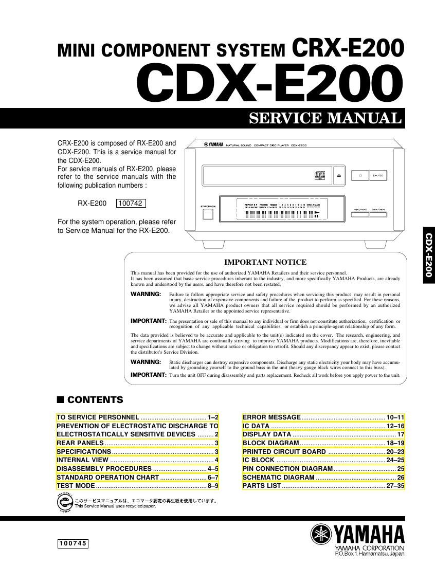 yamaha cdx e200