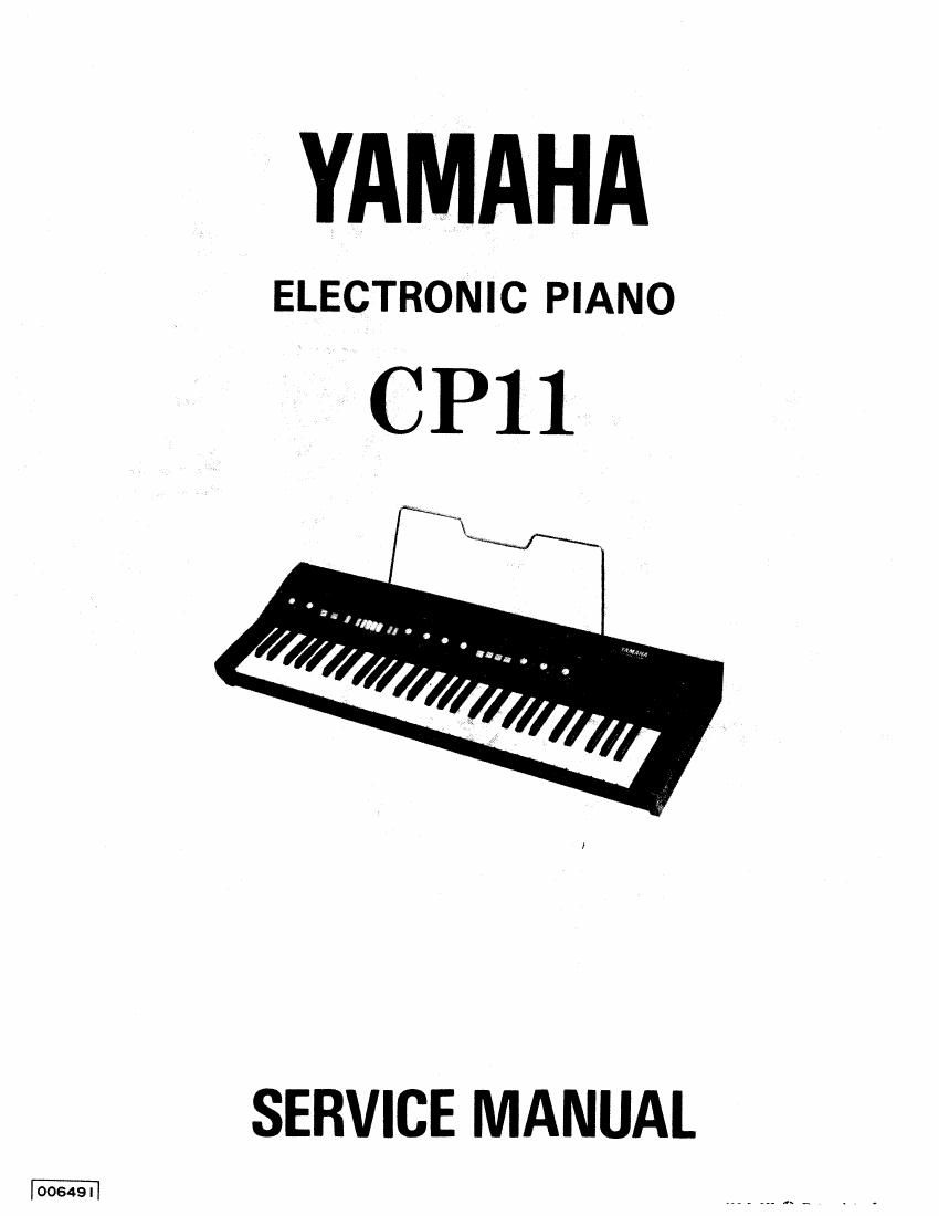 Yamaha CP 11 Service Manual