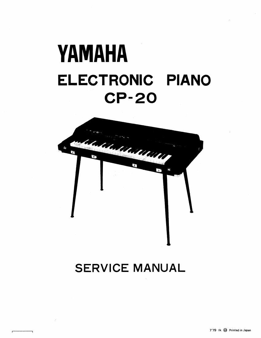 Yamaha CP 20 Service Manual