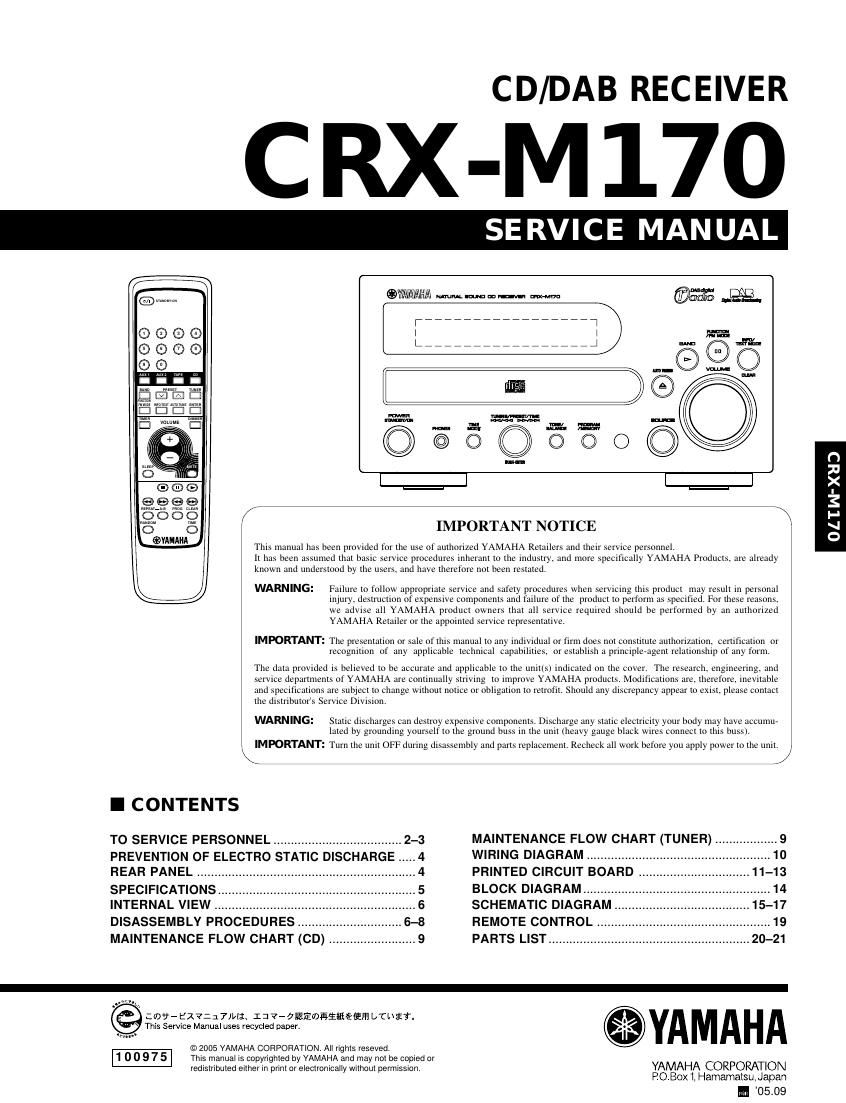 yamaha crx m170