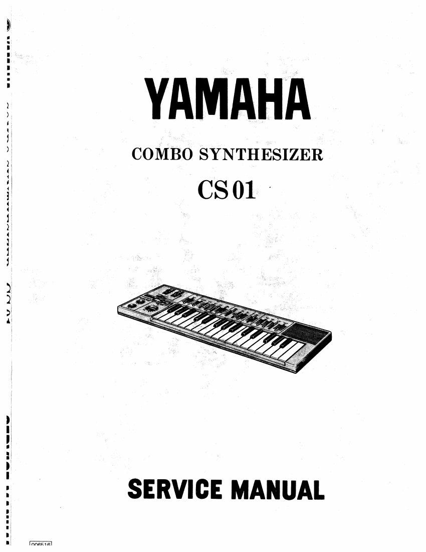 Yamaha CS 01 Service Manual