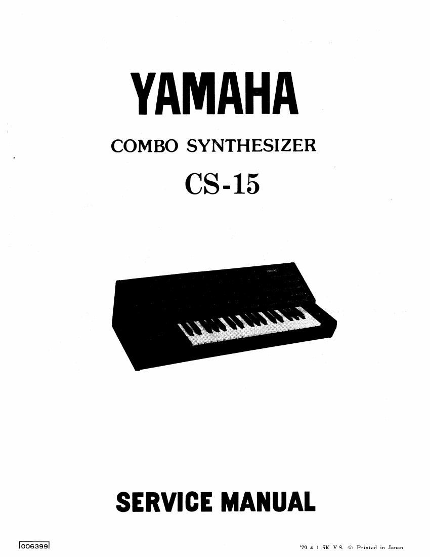 Yamaha CS 15 Service Manual