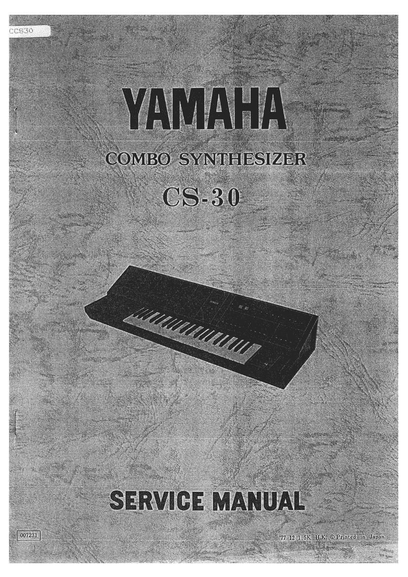Yamaha CS 30 Service Manual