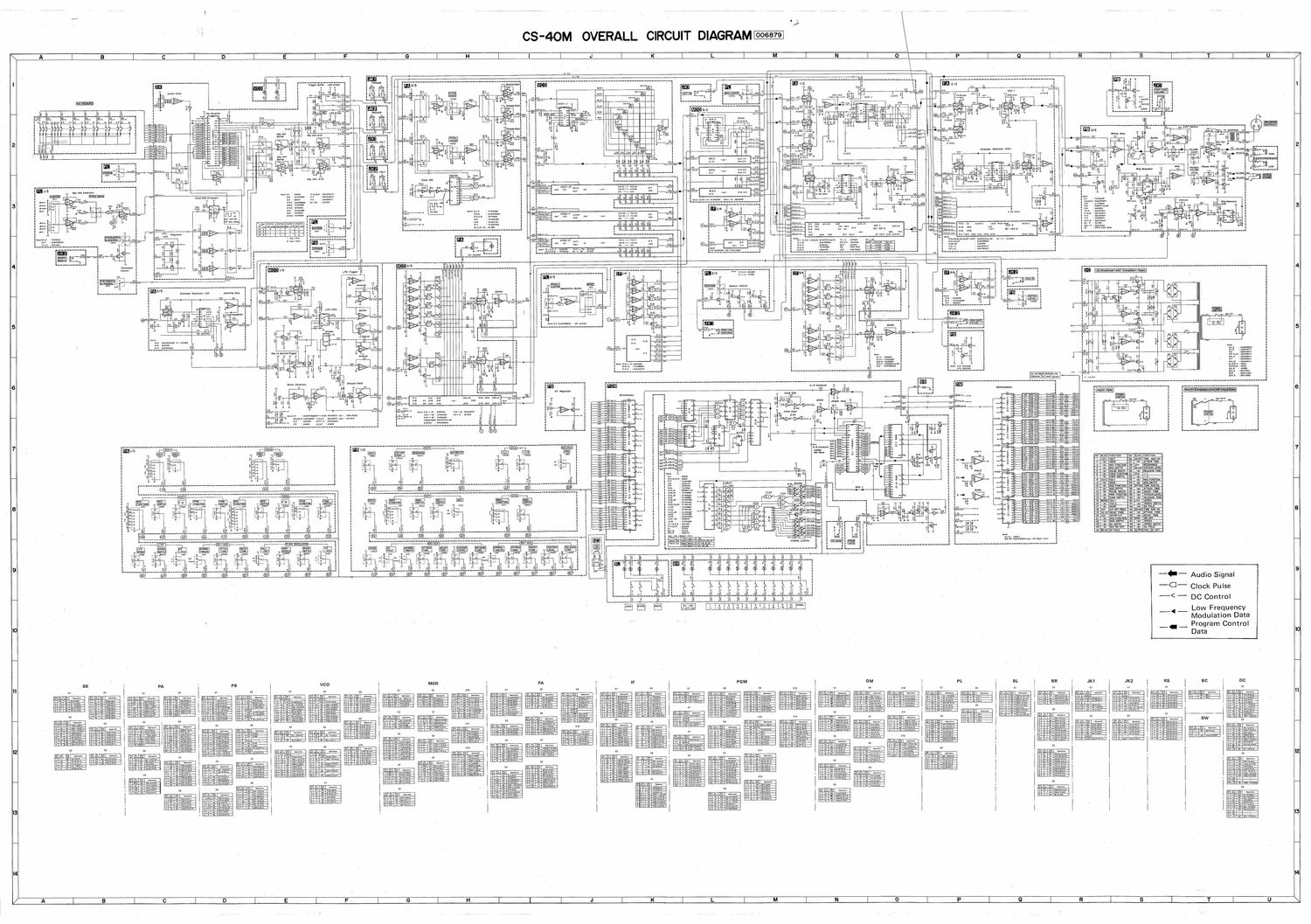 Yamaha CS 40M Overall Circuit Diagram