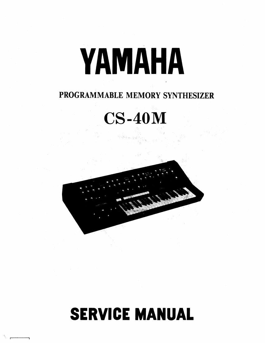 Yamaha CS 40M Service Manual
