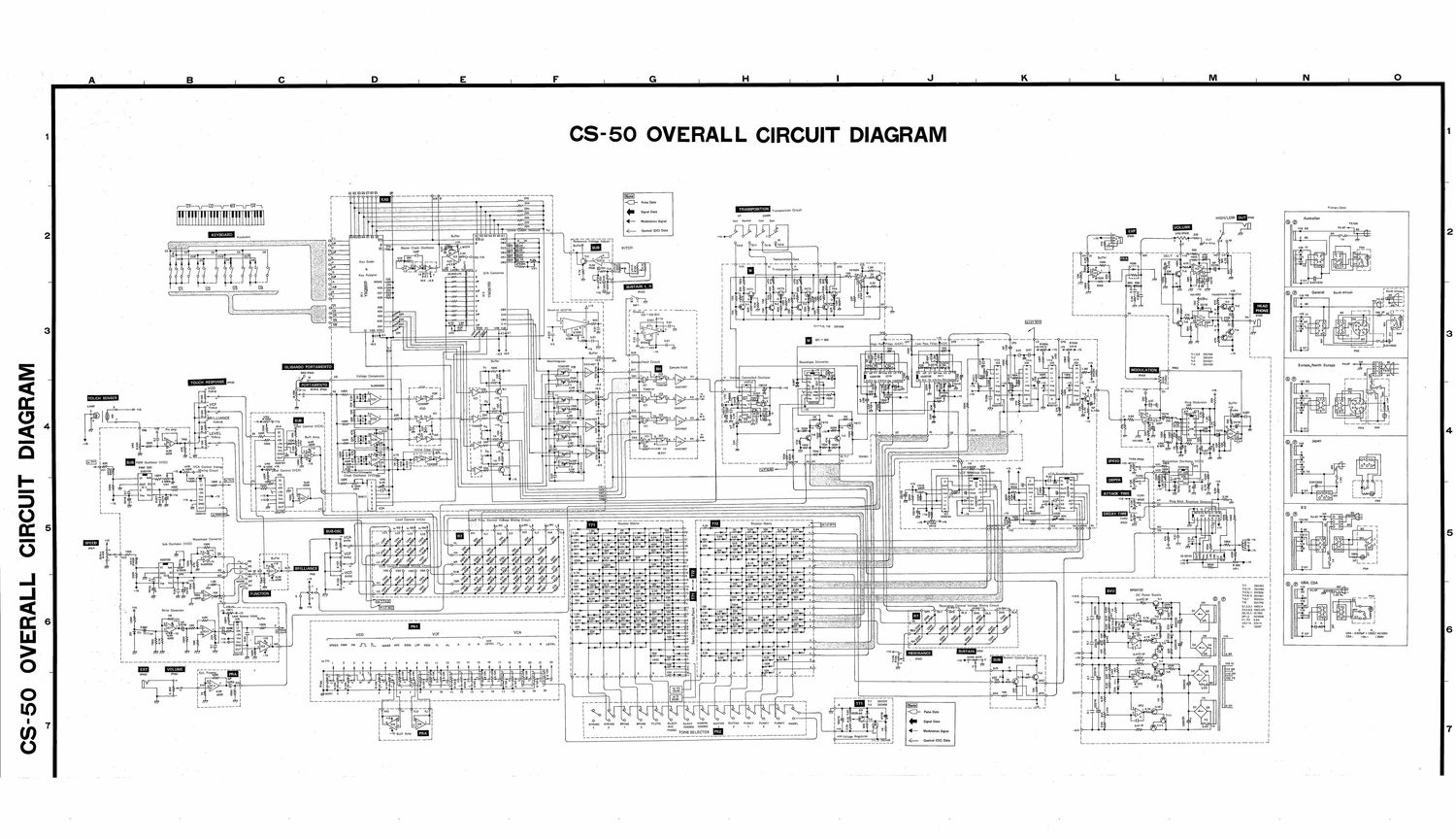 Yamaha CS 50 Overall Circuit Diagram