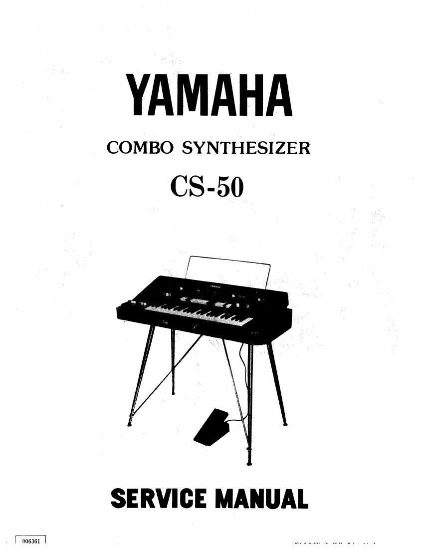 Yamaha CS 50 Service Manual