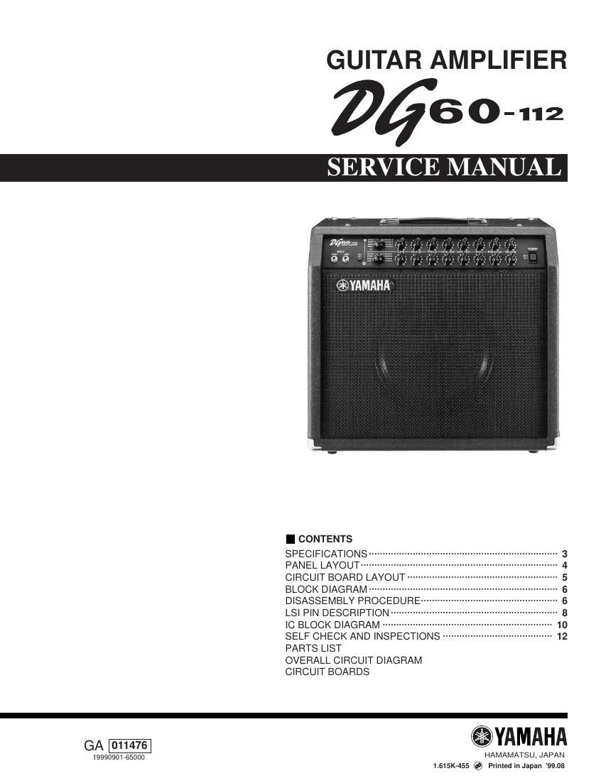 yamaha dg60 112 service manual