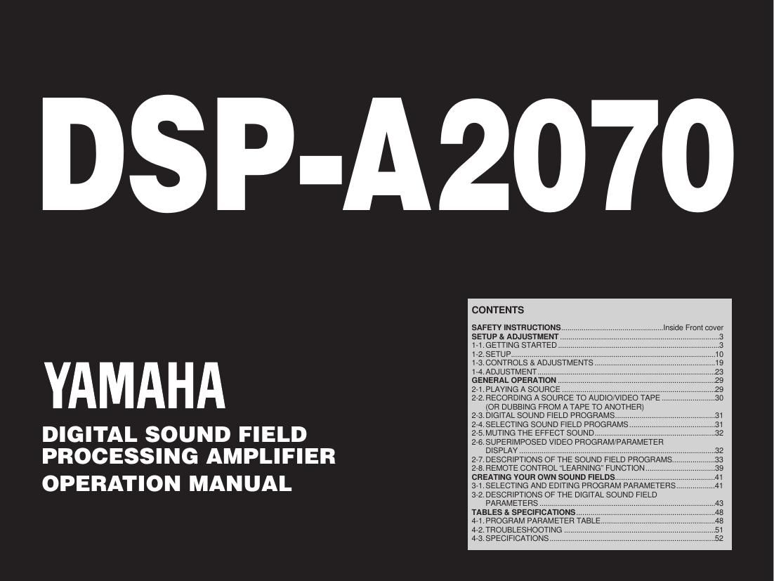 yamaha DSP A2070