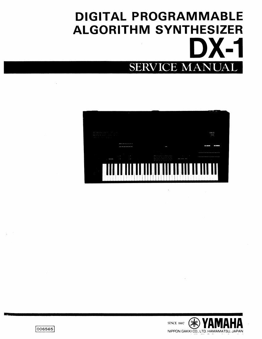 Yamaha DX 1 Service Manual