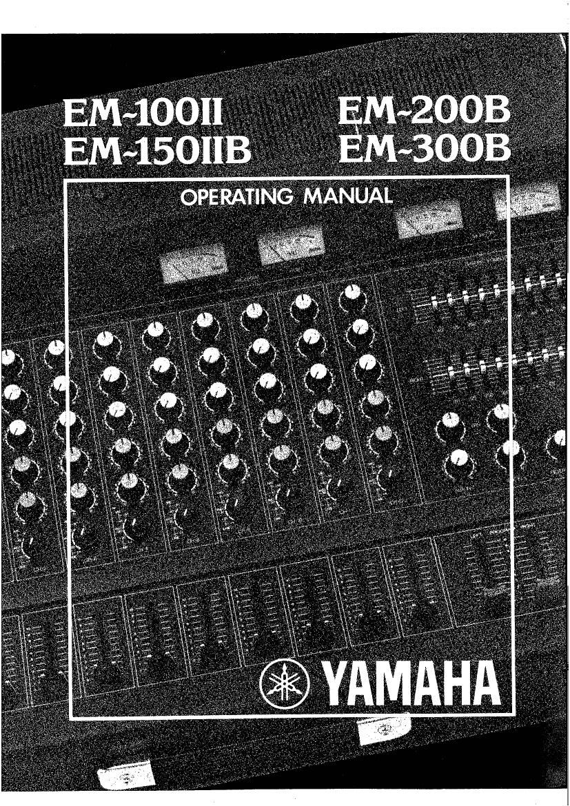 yamaha em 100 em 150 operating manual