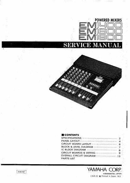 yamaha em 1400 1600 1800 service manual