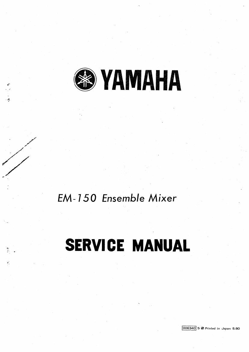 yamaha em 150 service manual