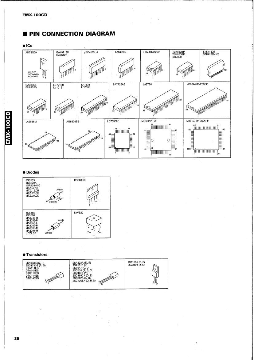 yamaha emx 100 cd schematic