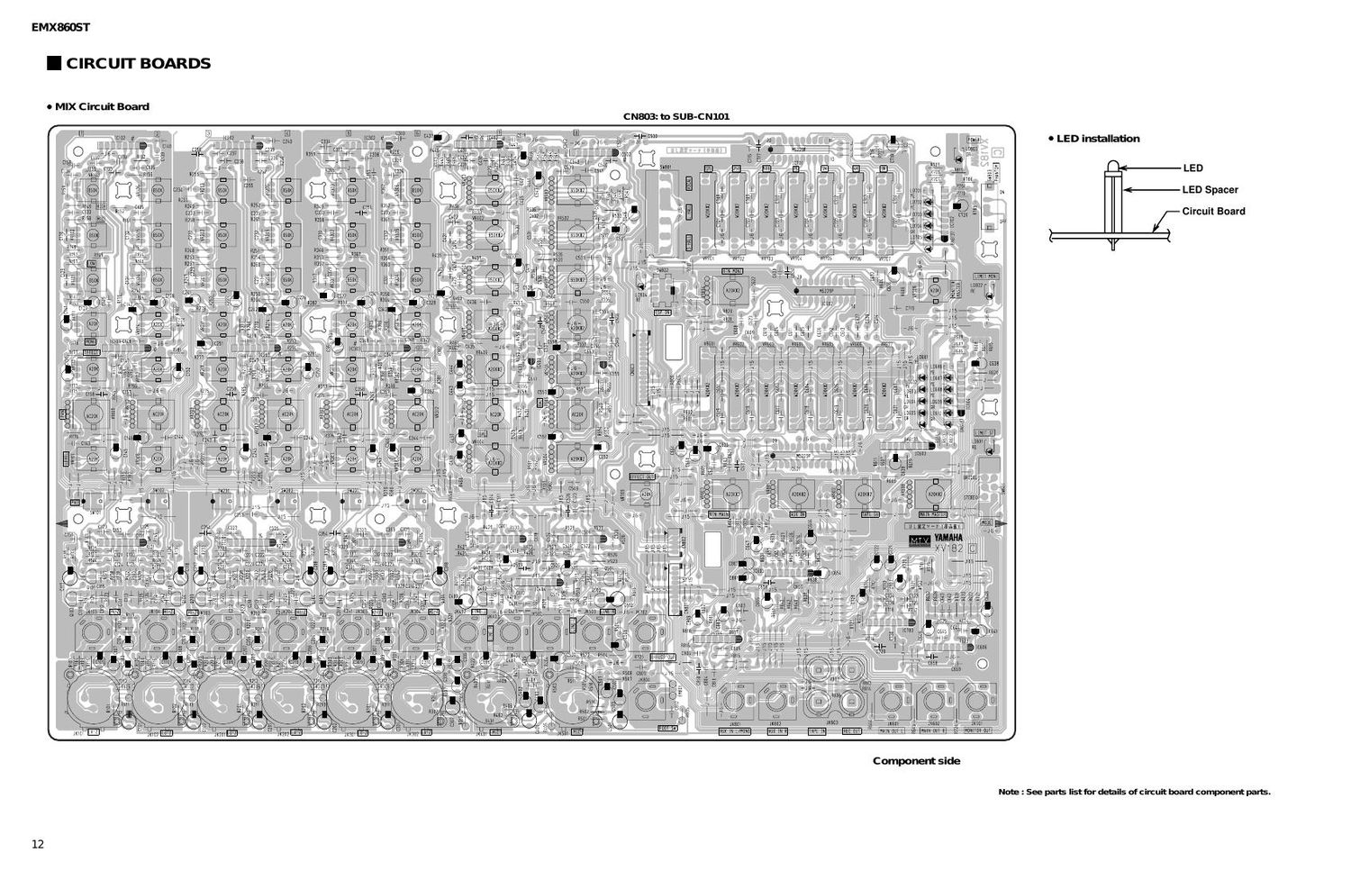 yamaha emx 860e PCB1