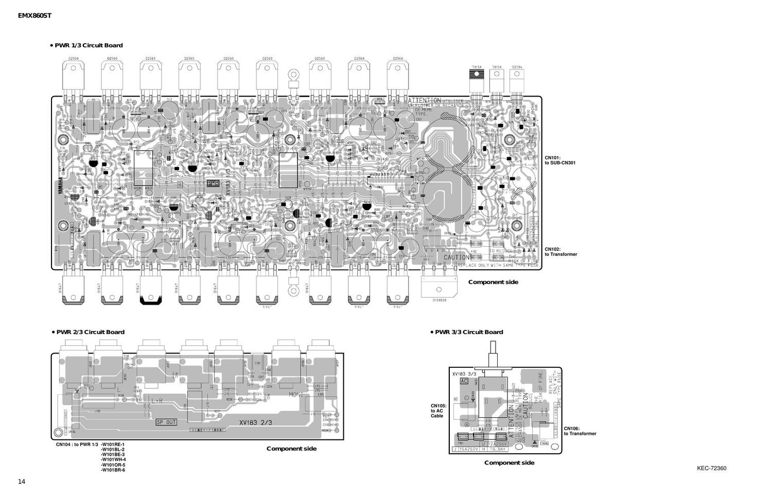 yamaha emx 860e PCB3