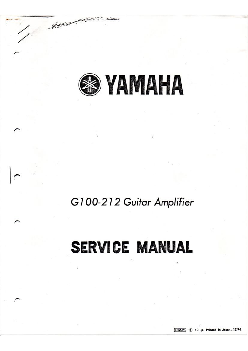 Yamaha G100 series i service manual