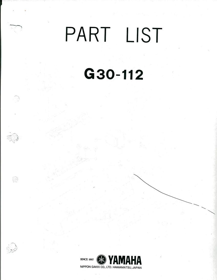 yamaha g30 112 series i b service manual