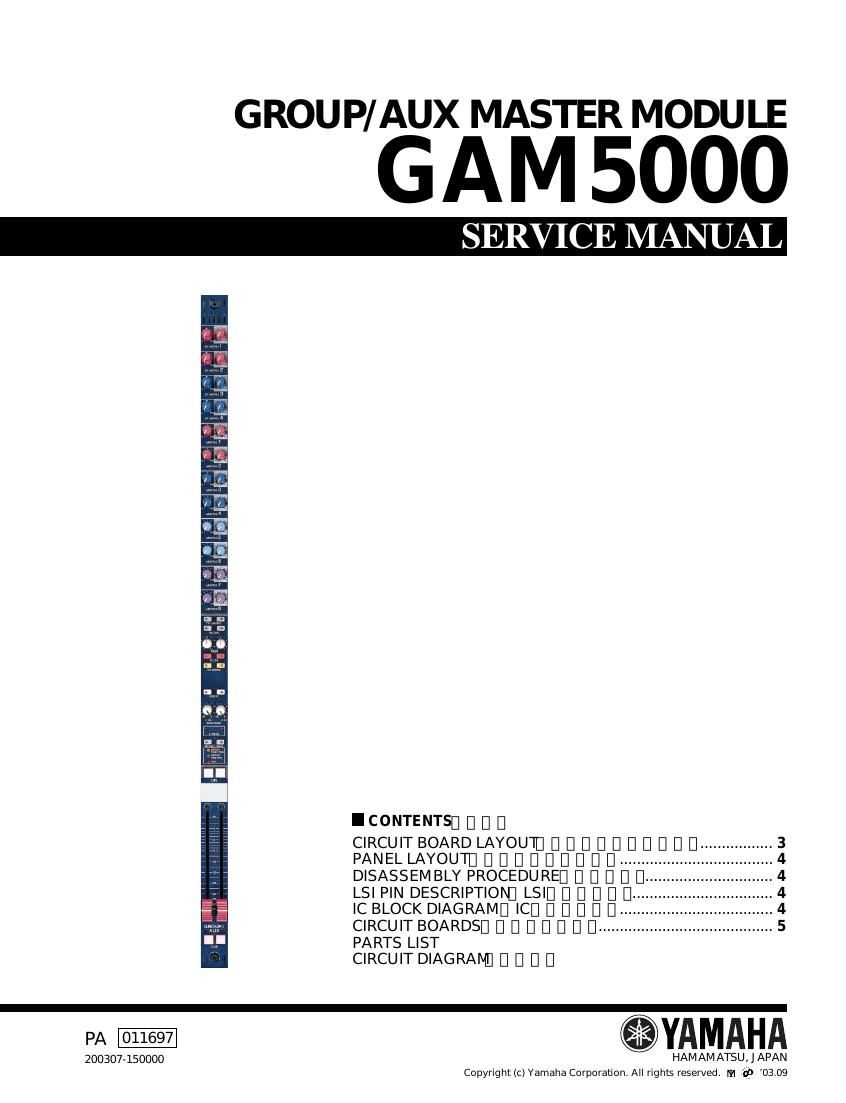 yamaha gam5000 module service manual