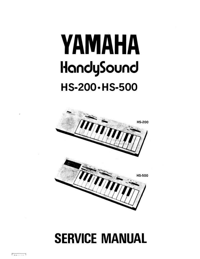 Yamaha HS 200 HS 500 Service Manual