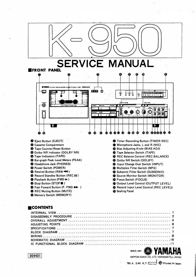 yamaha k 950