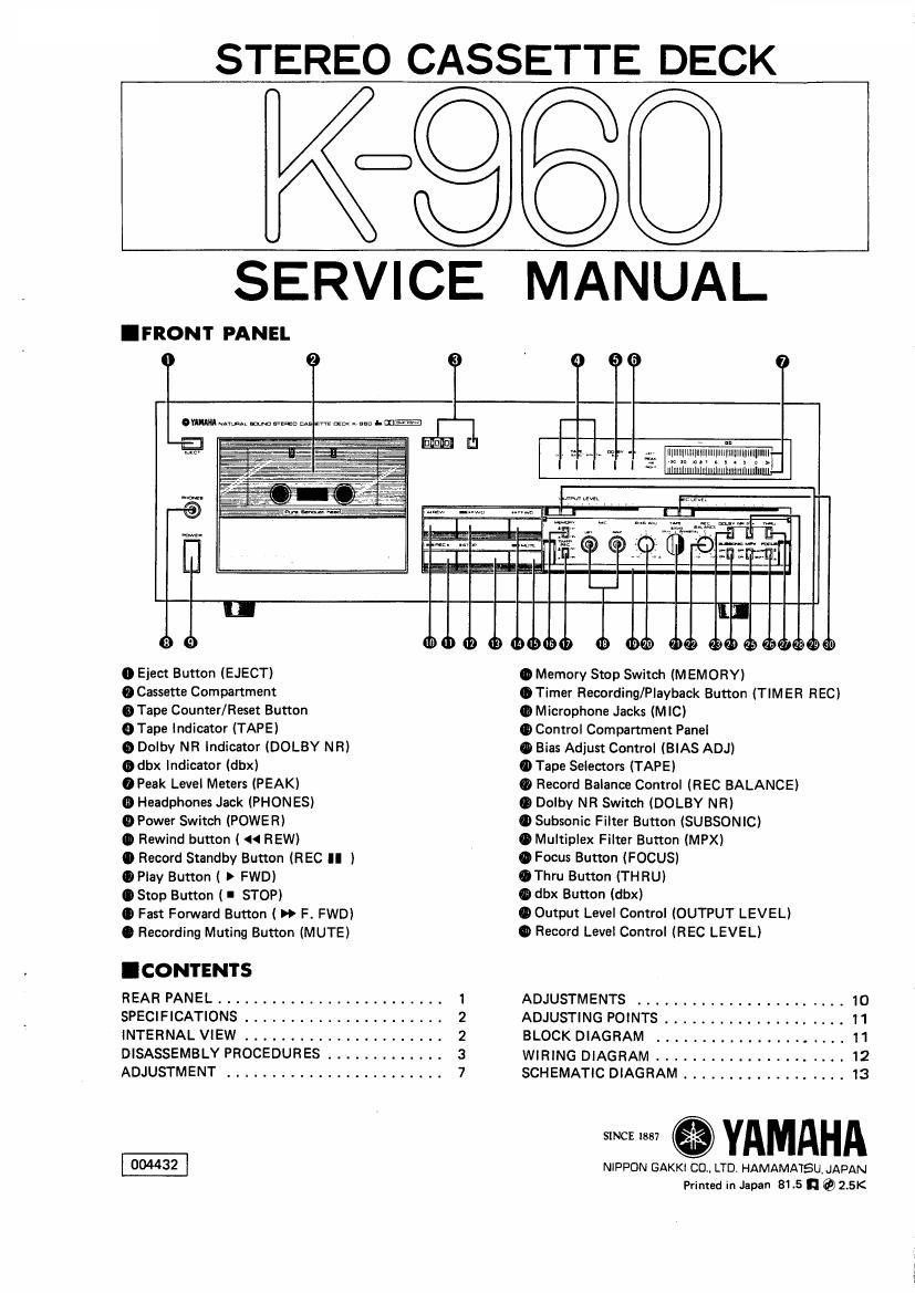 yamaha k 960