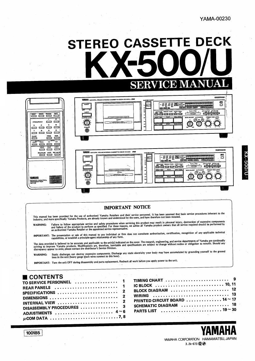 yamaha kx 500 u