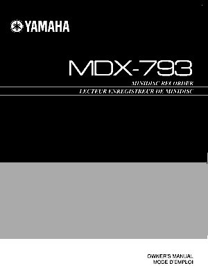 yamaha mdx 793 manual