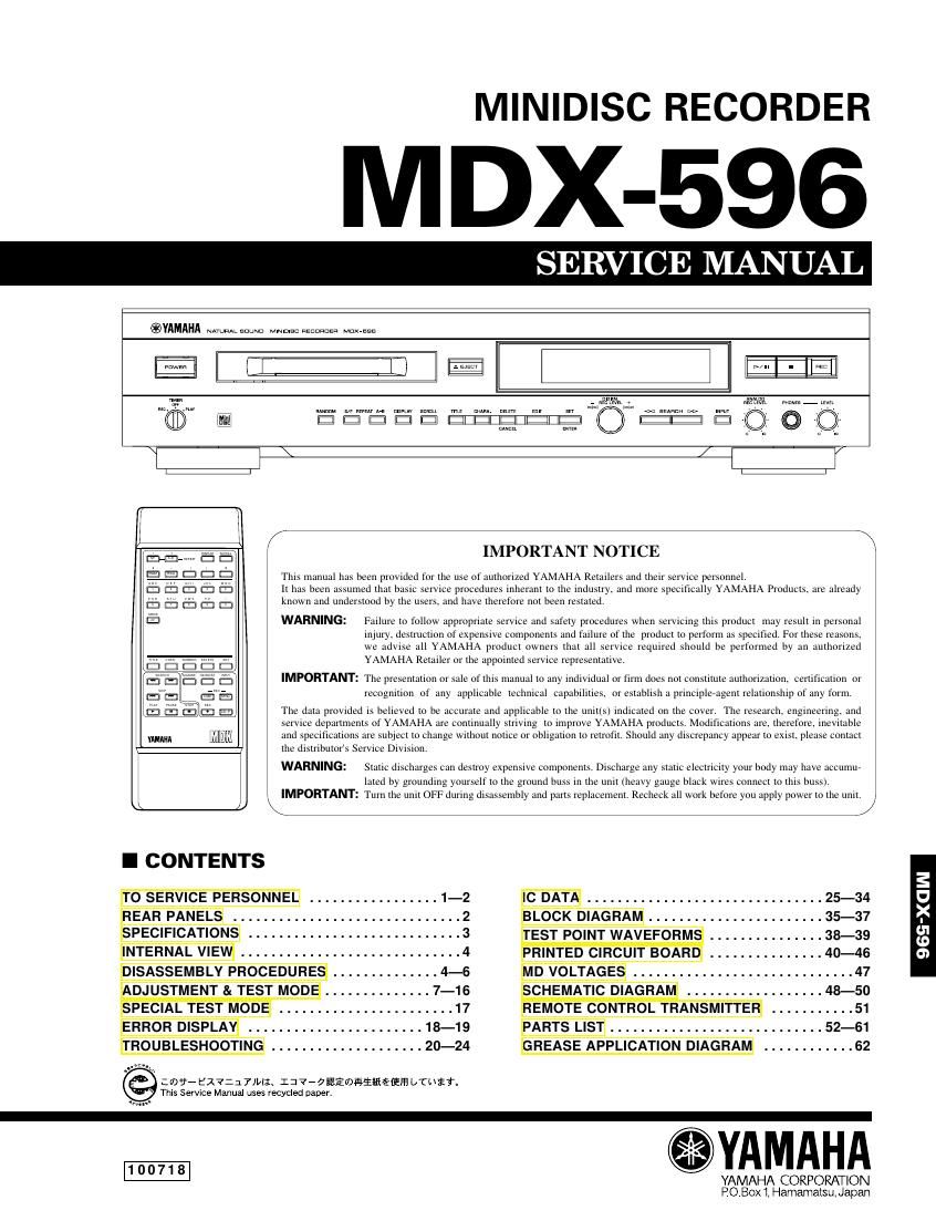 yamaha mdx 596