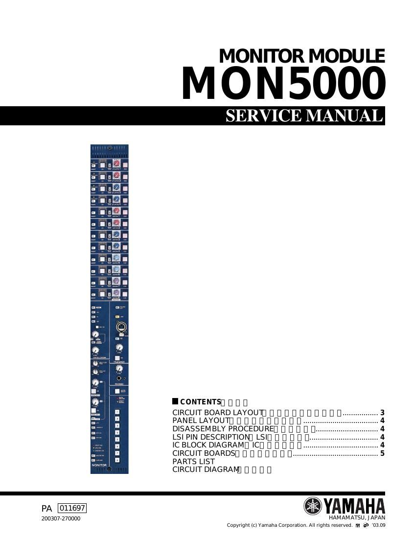 yamaha mon5000 module service manual