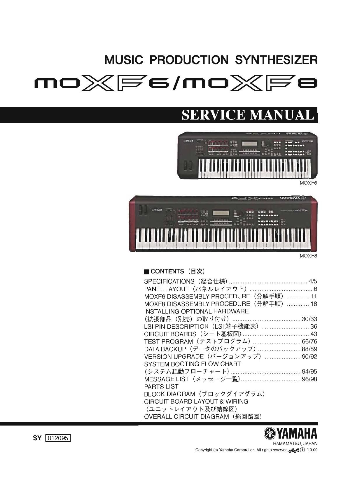 yamaha moxf6 moxf8