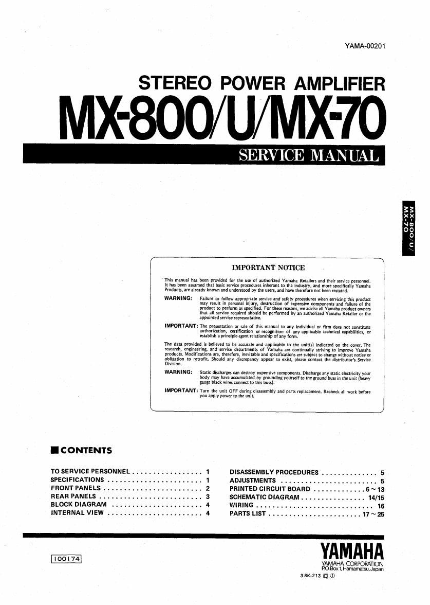 yamaha mx 70 mx 800