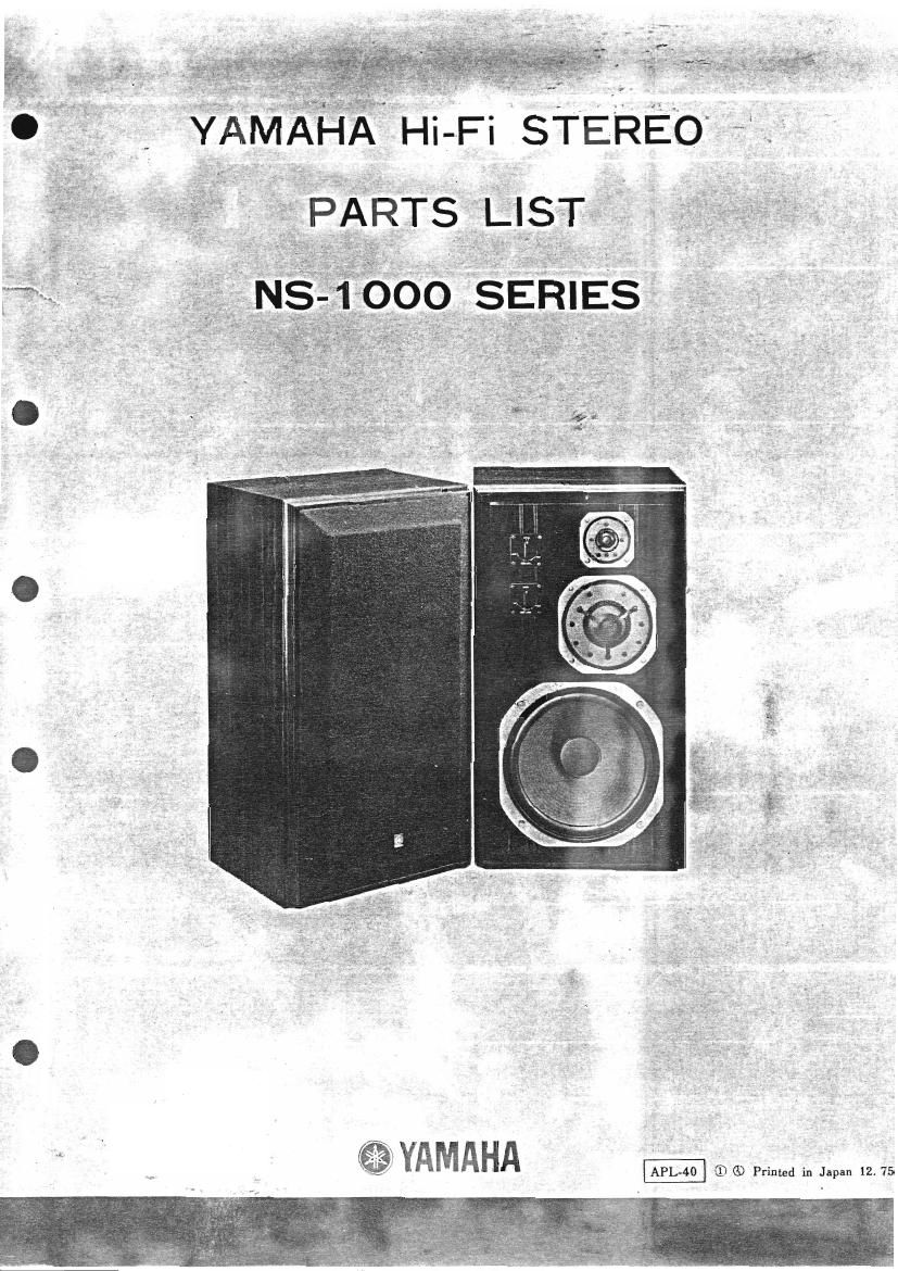 yamaha ns 1000 schematic