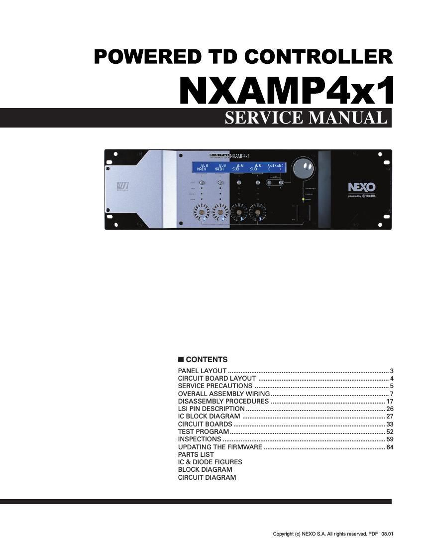 yamaha nxamp 4x1 power amp service manual