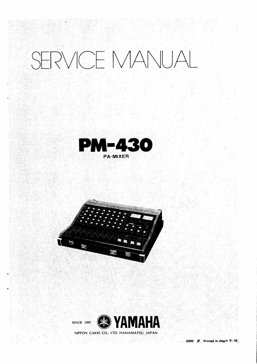 yamaha pm 430 service manual