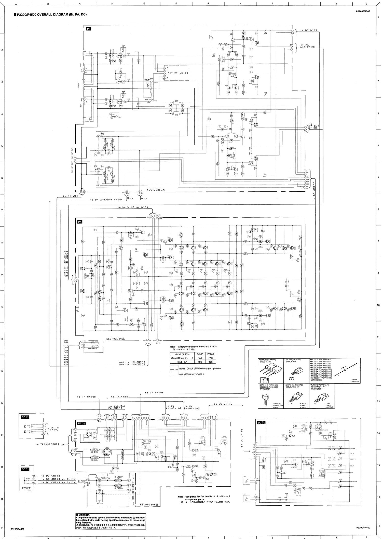 yamaha p3200 4500 pwramp schematic