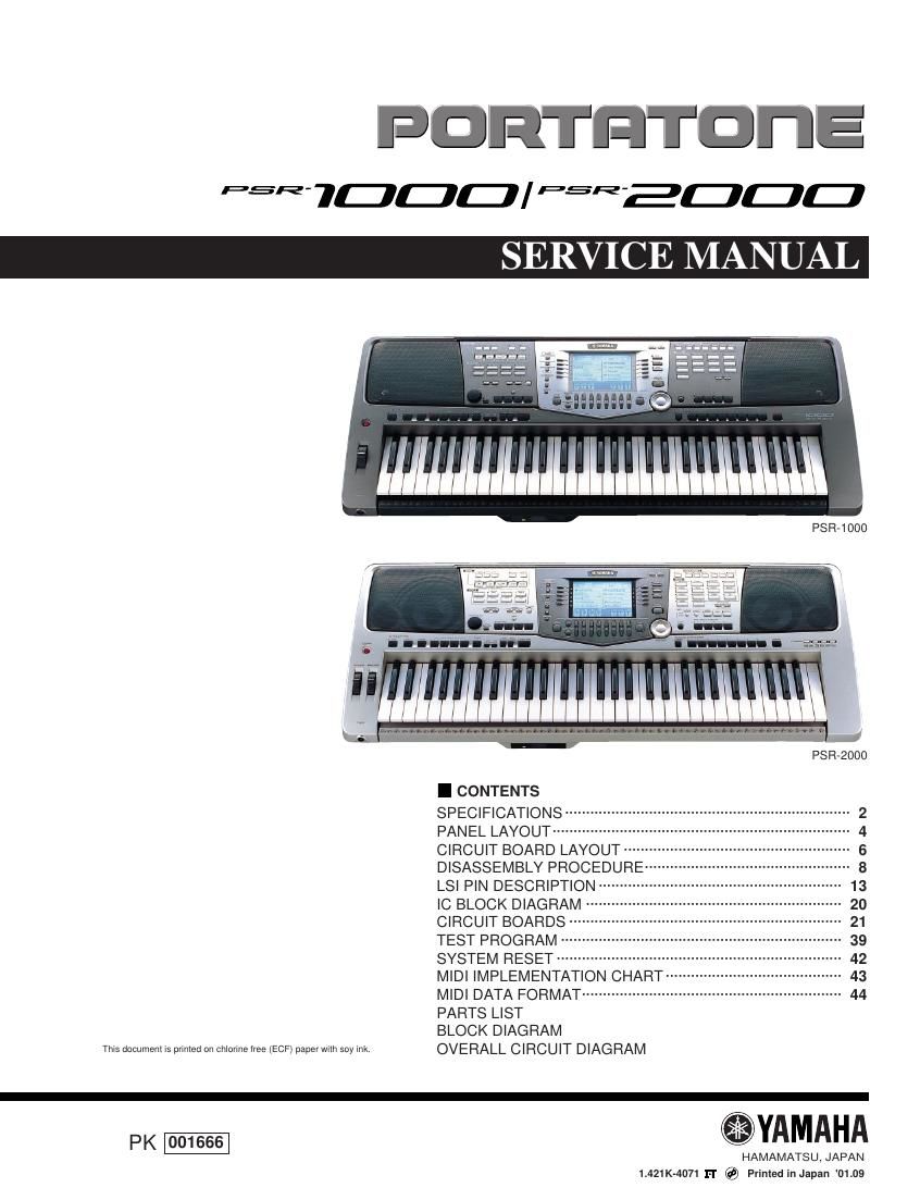 yamaha psr 1000 2000