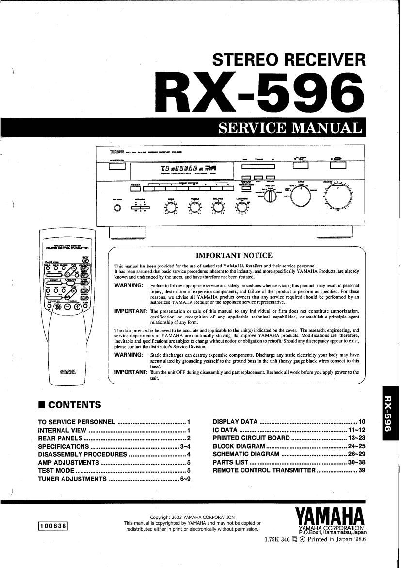 yamaha rx 596