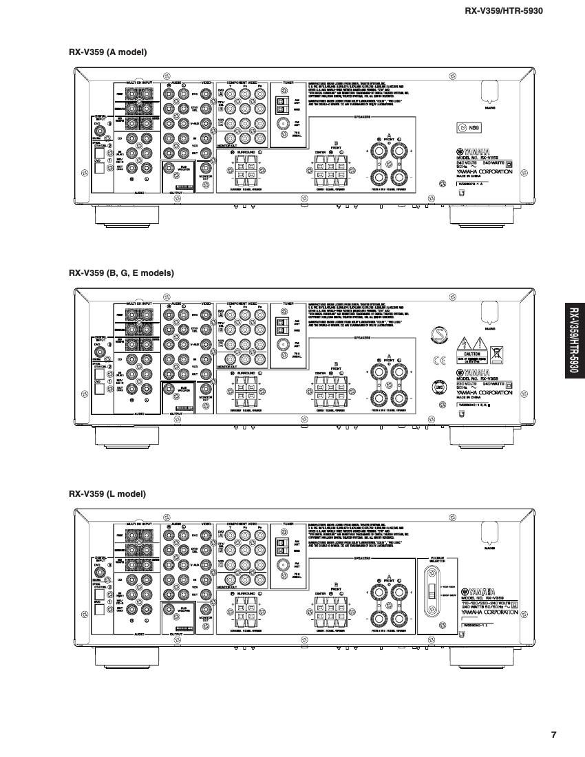 yamaha rx v359 htr 5930