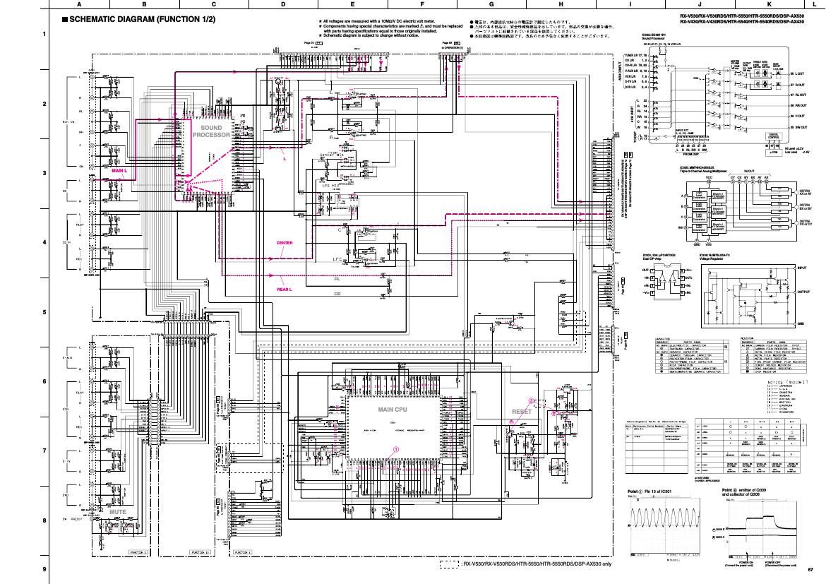 yamaha rx v430 schematic