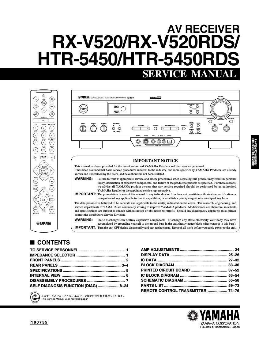 yamaha rx v520