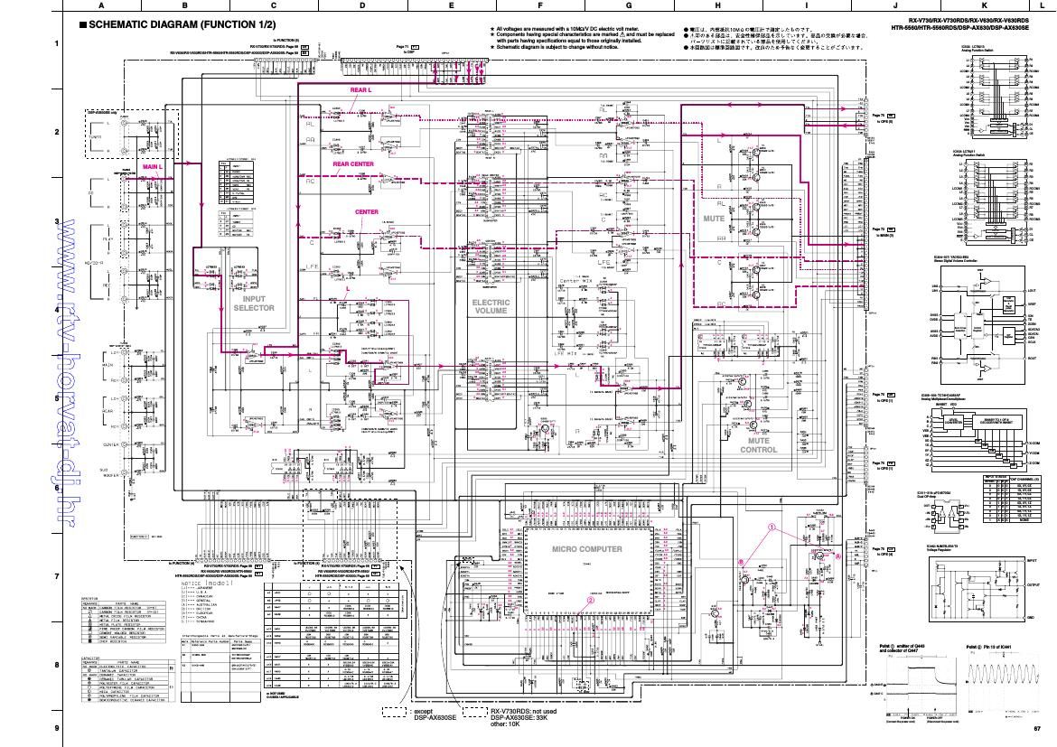 yamaha rx v630 rds schematic