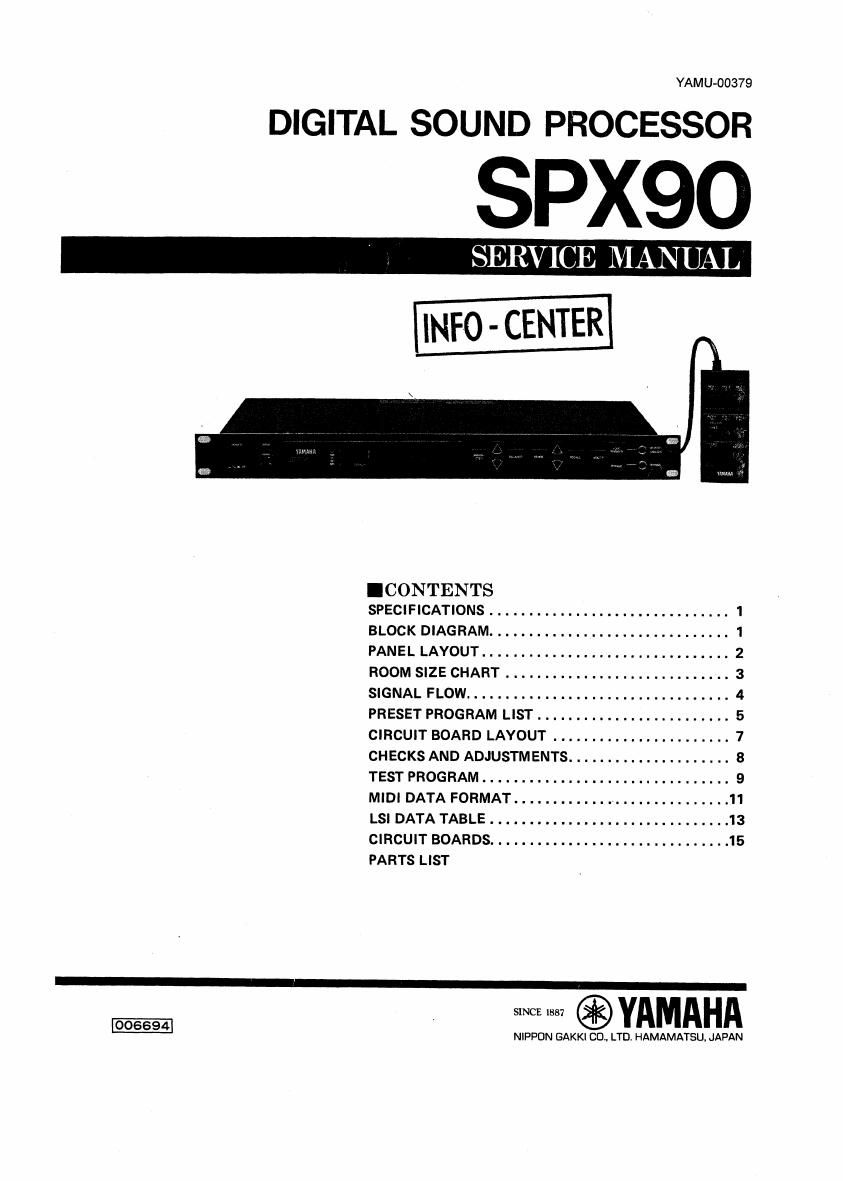 yamaha spx90 service manual
