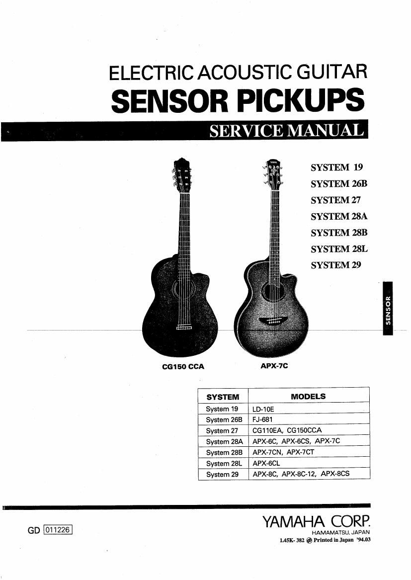 yamaha system 19 26 27 28 29 guitar preamp service manual