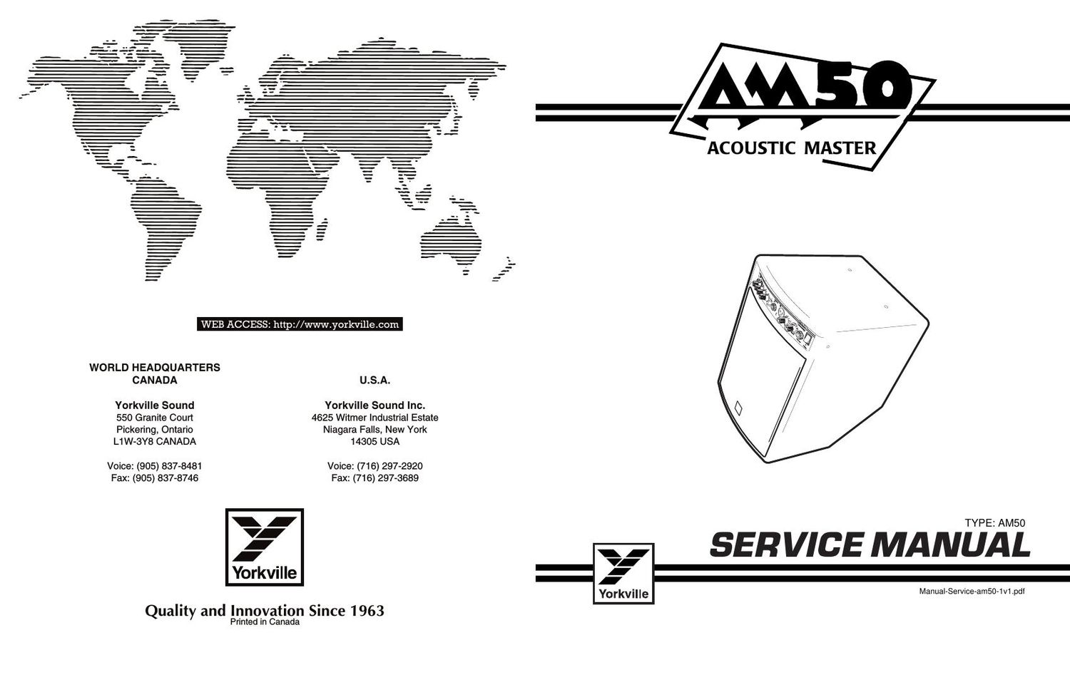 Yorkville AM50 Service Manual