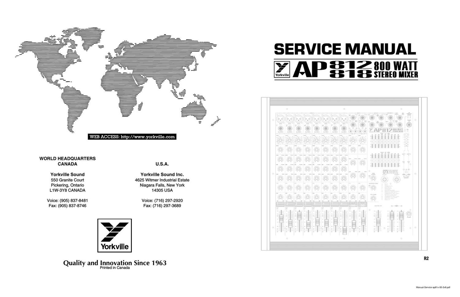 yorkville ap 812 service manual