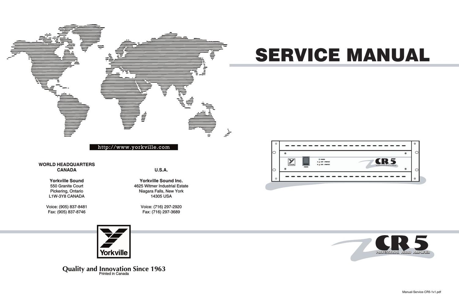 yorkville cr 5 service manual